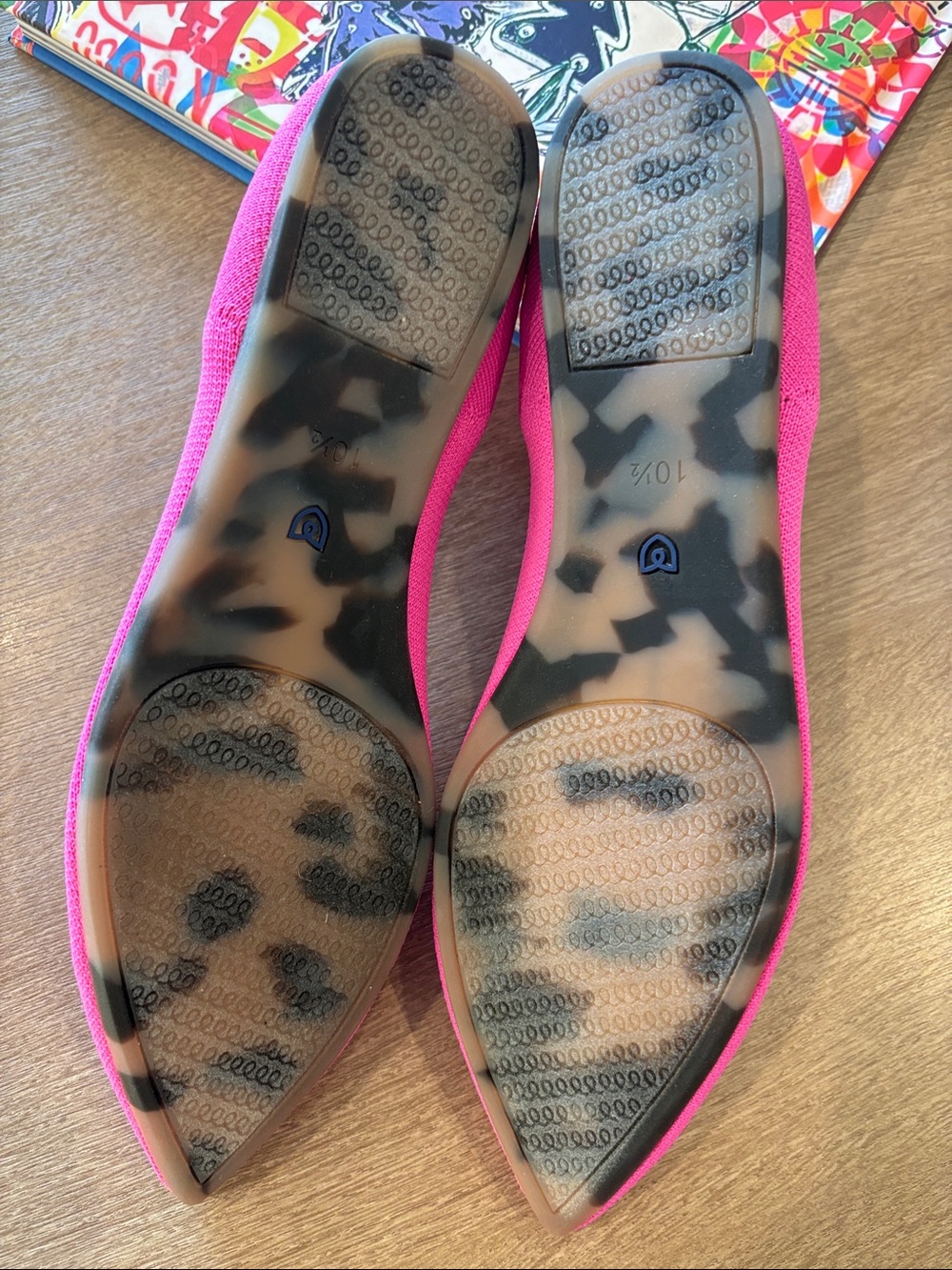 Rothy's Women's Pointed Knit Flats — Fuchsia Pink, new without box - Picture 5 of 5